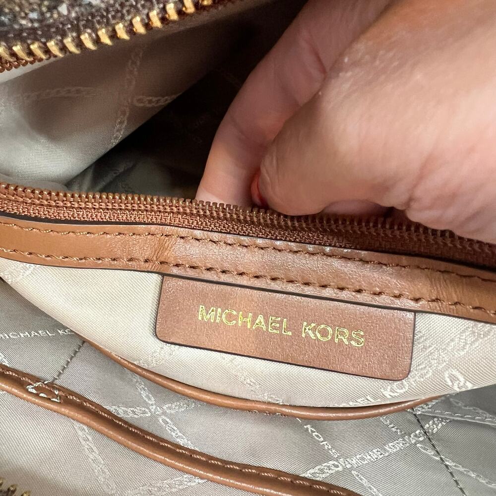 Michael Kors Sinclair Brown Multi Tote & matching Wallet limited edition pink - Picture 14 of 14